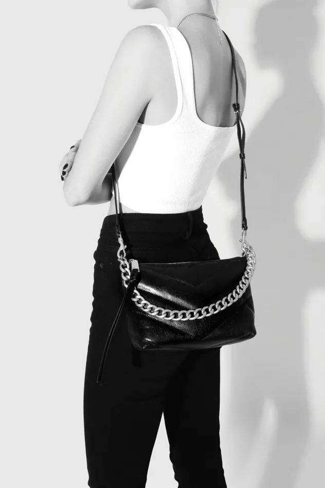 Women Rebecca Minkoff Crossbody Bags Edie Maxi Quilt Crossbody With Chain Black Women Rebecca Minkoff Crossbody Bags Edie Maxi Quilt Crossbody With Chain Black