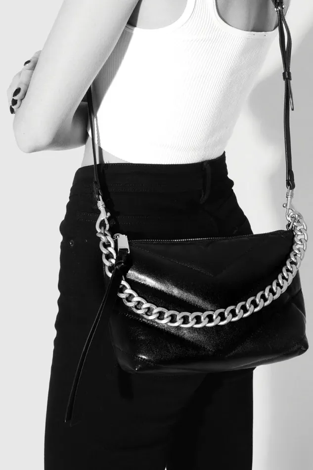 Women Rebecca Minkoff Crossbody Bags Edie Maxi Quilt Crossbody With Chain Black Women Rebecca Minkoff Crossbody Bags Edie Maxi Quilt Crossbody With Chain Black
