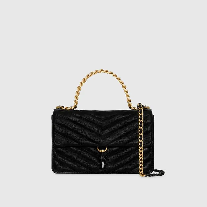Women Rebecca Minkoff Crossbody Bags Edie Mini Crossbody On A Chain Black Women Rebecca Minkoff Crossbody Bags Edie Mini Crossbody On A Chain Black