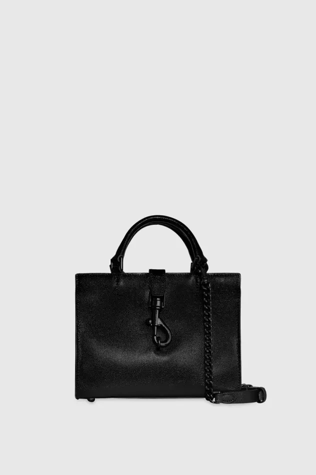Women Rebecca Minkoff Crossbody Bags Rider Mini Tote Crossbody Blackblack Shellac
