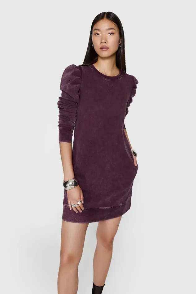 Women Rebecca Minkoff Dresses Janine Dress Acid Washed Currant