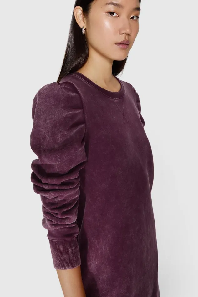 Women Rebecca Minkoff Dresses Janine Dress Acid Washed Currant Women Rebecca Minkoff Dresses Janine Dress Acid Washed Currant