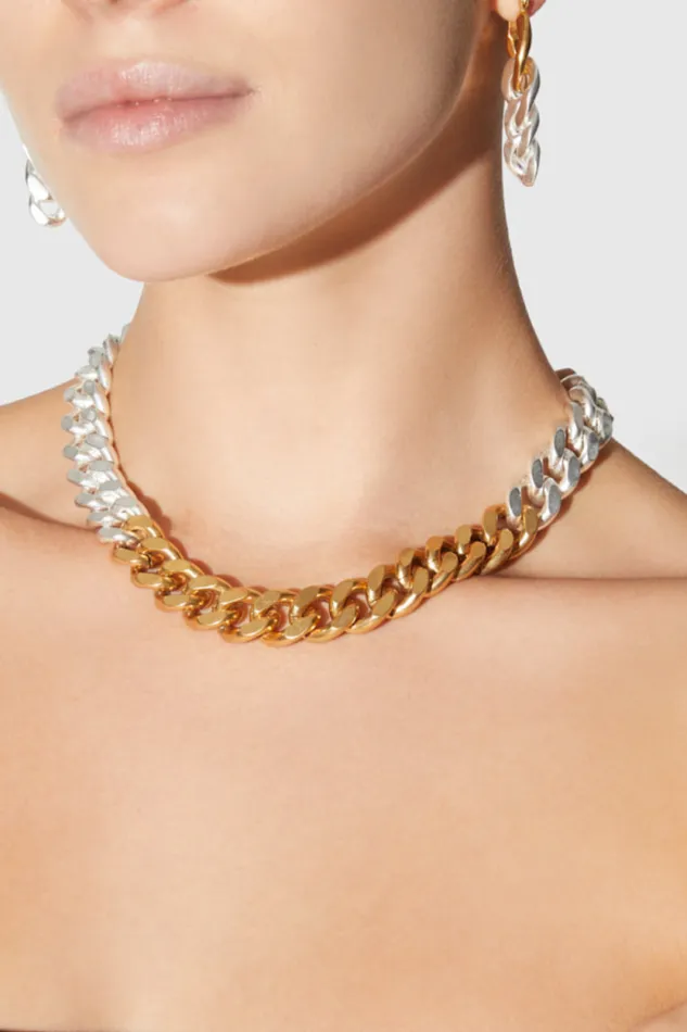 Women Rebecca Minkoff Jewelry Mixed Chain Necklace Gold Silver