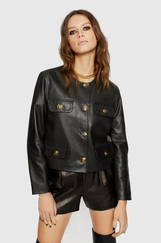 Women Rebecca Minkoff Outerwear Taryn Jacket Black Women Rebecca Minkoff Outerwear Taryn Jacket Black