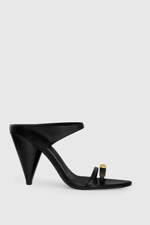 Women Rebecca Minkoff Shoes Toe Ring Sandal Black