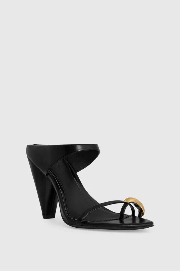 Women Rebecca Minkoff Shoes Toe Ring Sandal Black Women Rebecca Minkoff Shoes Toe Ring Sandal Black