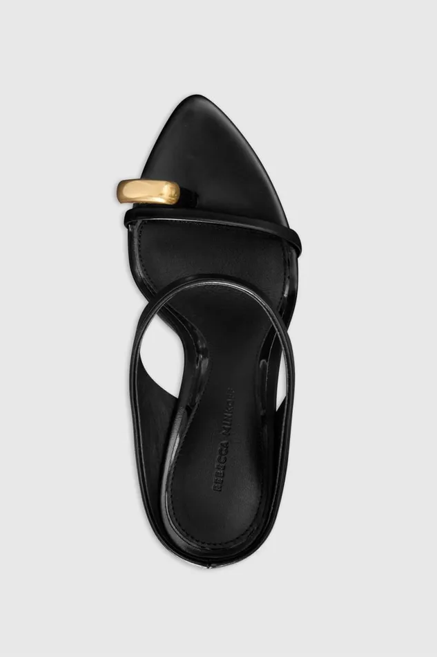Women Rebecca Minkoff Shoes Toe Ring Sandal Black Women Rebecca Minkoff Shoes Toe Ring Sandal Black