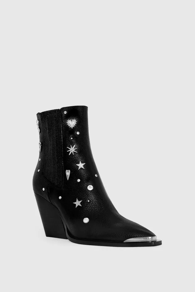 Women Rebecca Minkoff Shoes West Bootie Blacksilver Women Rebecca Minkoff Shoes West Bootie Blacksilver