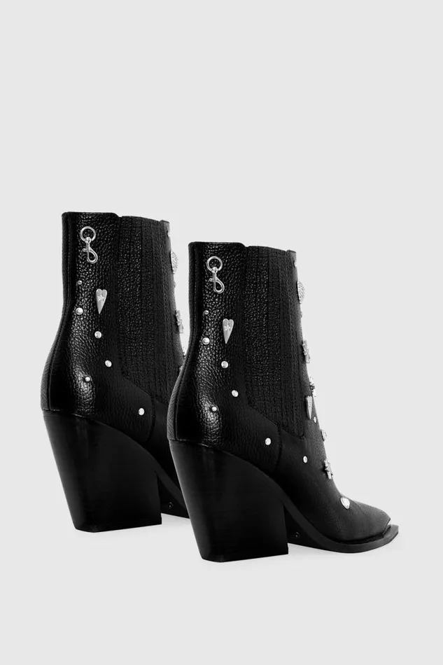 Women Rebecca Minkoff Shoes West Bootie Blacksilver Women Rebecca Minkoff Shoes West Bootie Blacksilver