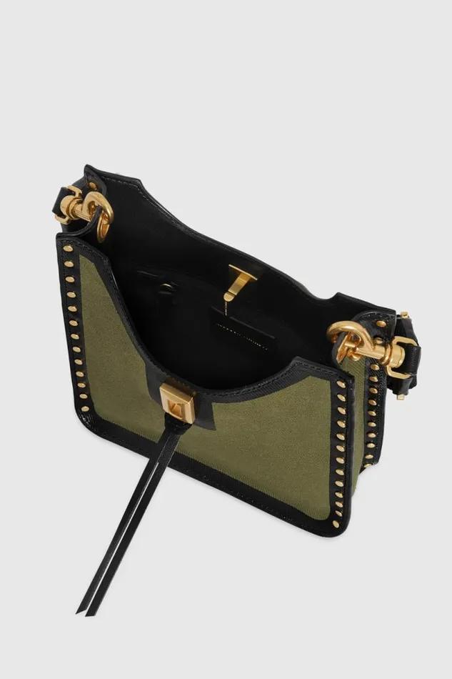 Women Rebecca Minkoff Shoulder Bags Darren Surplus Small Feed Verde Women Rebecca Minkoff Shoulder Bags Darren Surplus Small Feed Verde