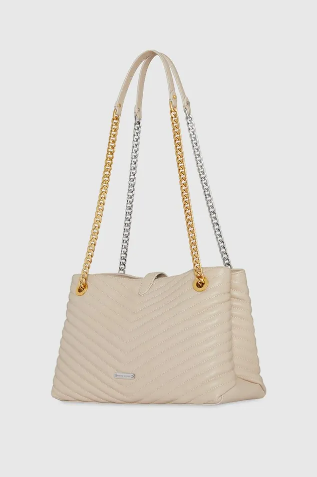 Women Rebecca Minkoff Shoulder Bags Edie Medium Tote Stone Women Rebecca Minkoff Shoulder Bags Edie Medium Tote Stone