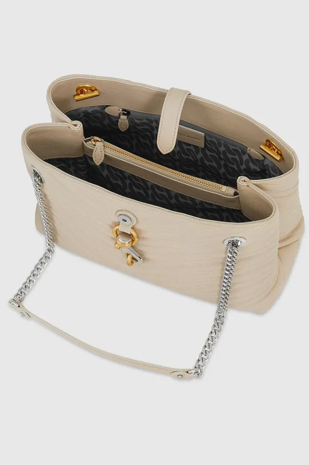 Women Rebecca Minkoff Shoulder Bags Edie Medium Tote Stone Women Rebecca Minkoff Shoulder Bags Edie Medium Tote Stone