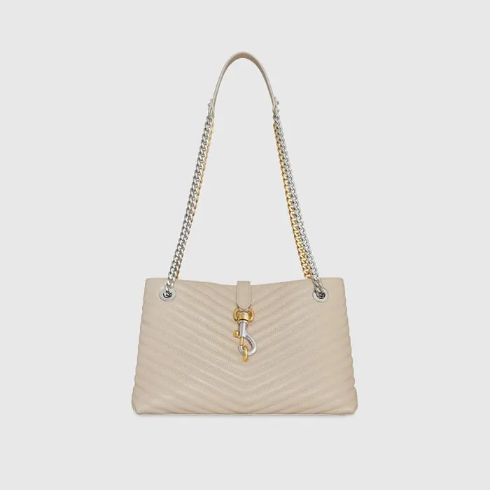 Women Rebecca Minkoff Shoulder Bags Edie Medium Tote Stone Women Rebecca Minkoff Shoulder Bags Edie Medium Tote Stone