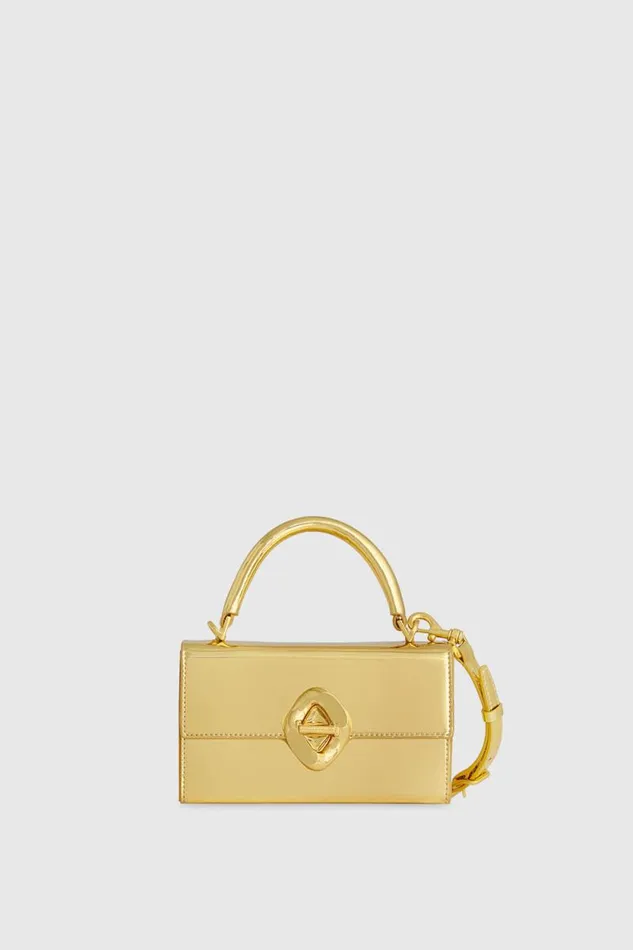 Women Rebecca Minkoff Top Handle Bags G Mini Top Handle Crossbody Gold