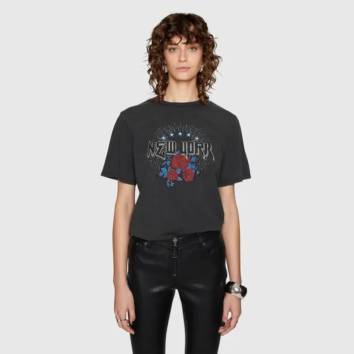 Women Rebecca Minkoff Tops Carly Boyfriend TShirt Dark Stone Wash Women Rebecca Minkoff Tops Carly Boyfriend TShirt Dark Stone Wash