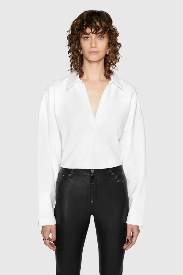 Women Rebecca Minkoff Tops Park Rugby Shirt White Women Rebecca Minkoff Tops Park Rugby Shirt White