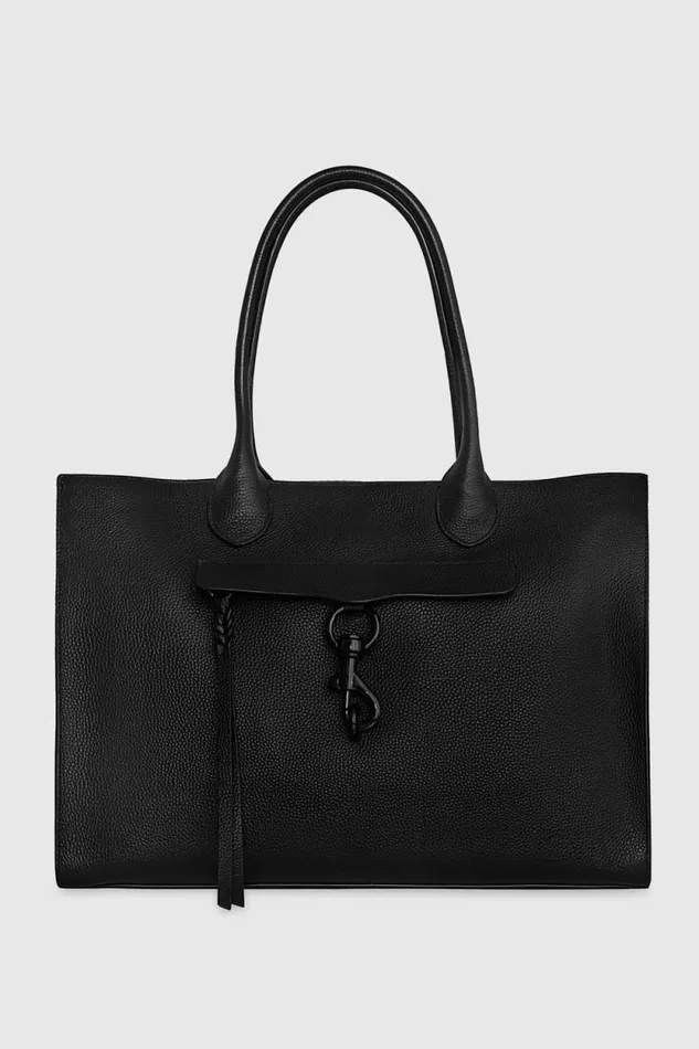 Women Rebecca Minkoff Tote Bags Megan Large Square Tote Black