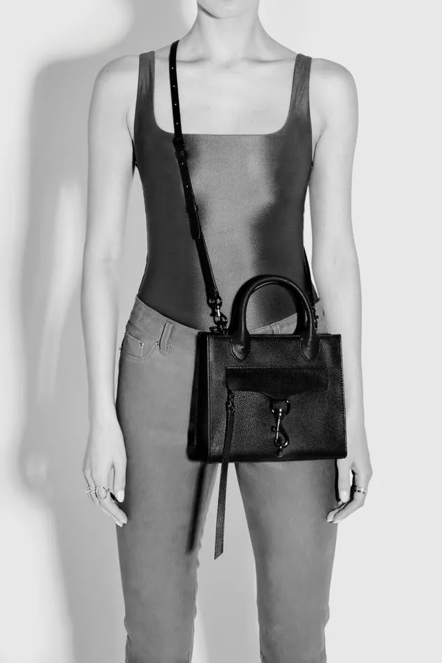 Women Rebecca Minkoff Tote Bags Megan Mini Tote Black Women Rebecca Minkoff Tote Bags Megan Mini Tote Black