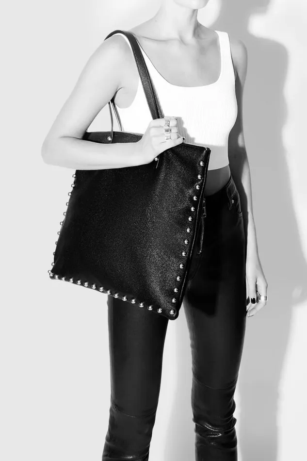 Women Rebecca Minkoff Tote Bags Milan Tote With Studs Port Women Rebecca Minkoff Tote Bags Milan Tote With Studs Port