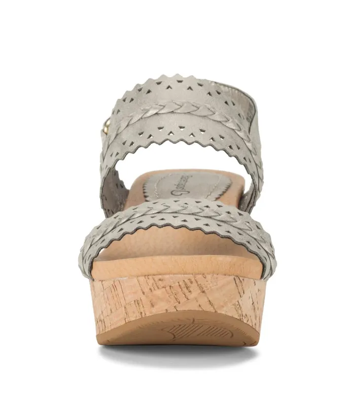 Women Rene Wedge Sandal Champagne Baretraps Wedge Sandals