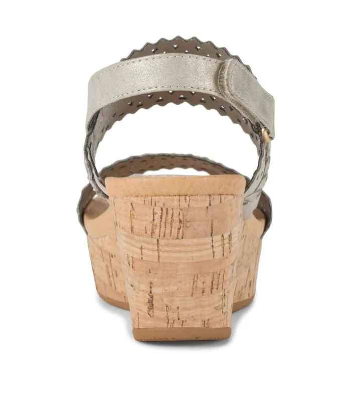 Women Rene Wedge Sandal Champagne Baretraps Wedge Sandals