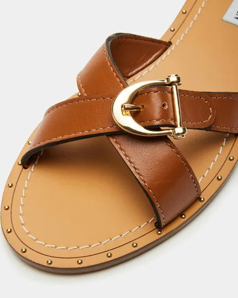 Women RIZZ COGNAC LEATHER Cognac Leather Steve Madden Sandals Women RIZZ COGNAC LEATHER Cognac Leather Steve Madden Sandals