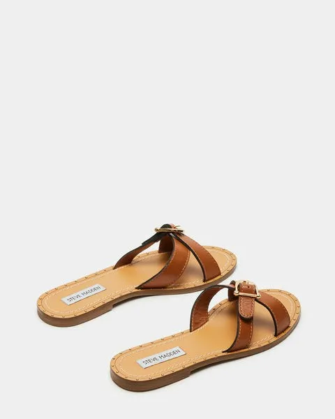 Women RIZZ COGNAC LEATHER Cognac Leather Steve Madden Sandals Women RIZZ COGNAC LEATHER Cognac Leather Steve Madden Sandals
