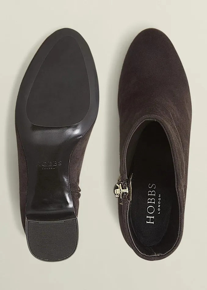 Women Rochelle Suede Ankle Boots Chocolate Brown Hobbs Boots