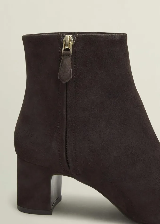 Women Rochelle Suede Ankle Boots Chocolate Brown Hobbs Boots