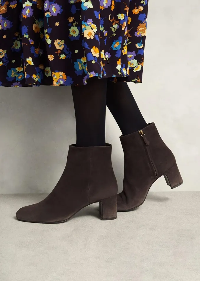 Women Rochelle Suede Ankle Boots Chocolate Brown Hobbs Boots