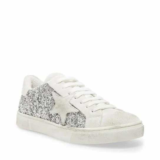 Women RUBIE SILVER GLITTER Silver Glitter Steve Madden Sneakers Women RUBIE SILVER GLITTER Silver Glitter Steve Madden Sneakers