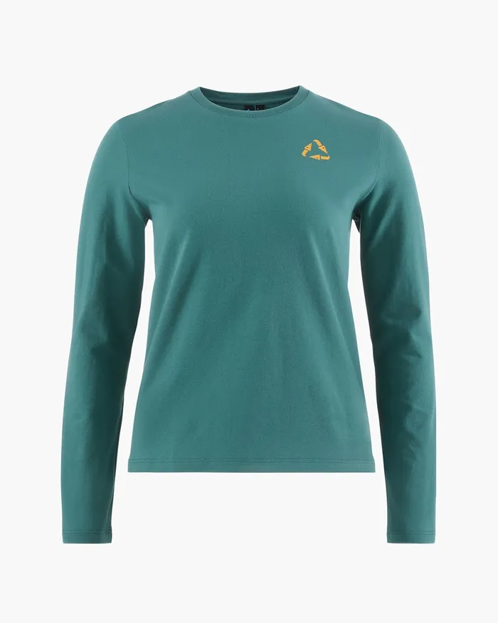 Women Runa Commitment 20 LongSleeve Tee Frost Green Klttermusen TShirts