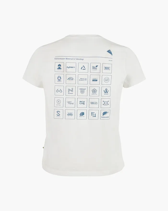 Women Runa Elements Organic Cotton Short Sleeve Tee Snow Klttermusen TShirts