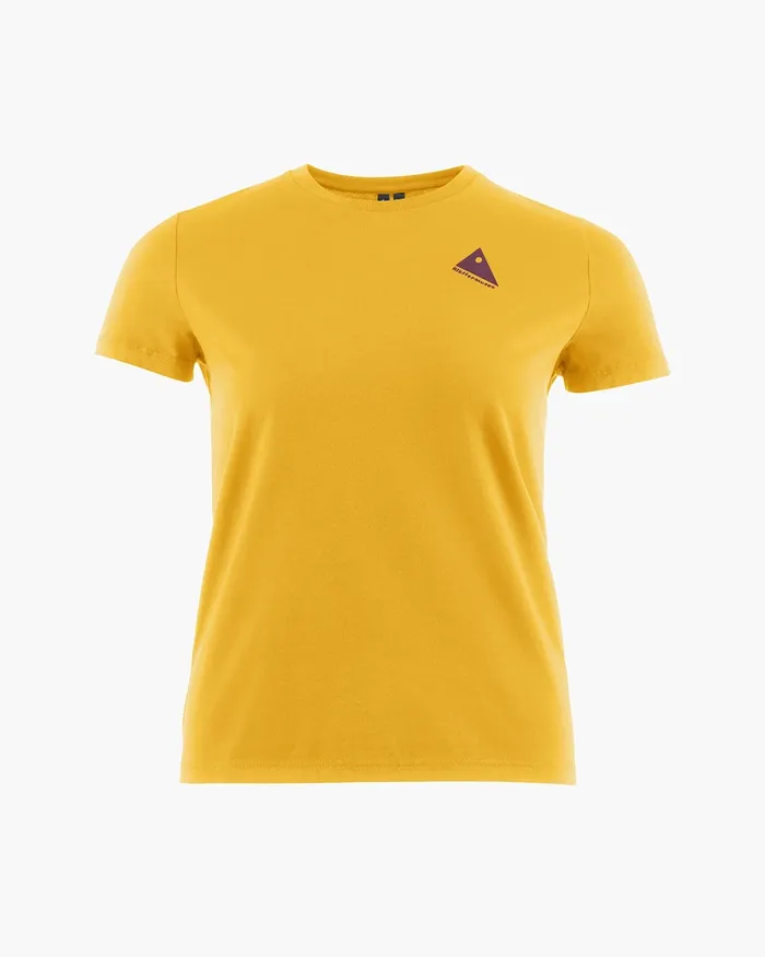 Women Runa Nomad Organic Cotton Short Sleeve Tee Pure Yellow Klttermusen TShirts