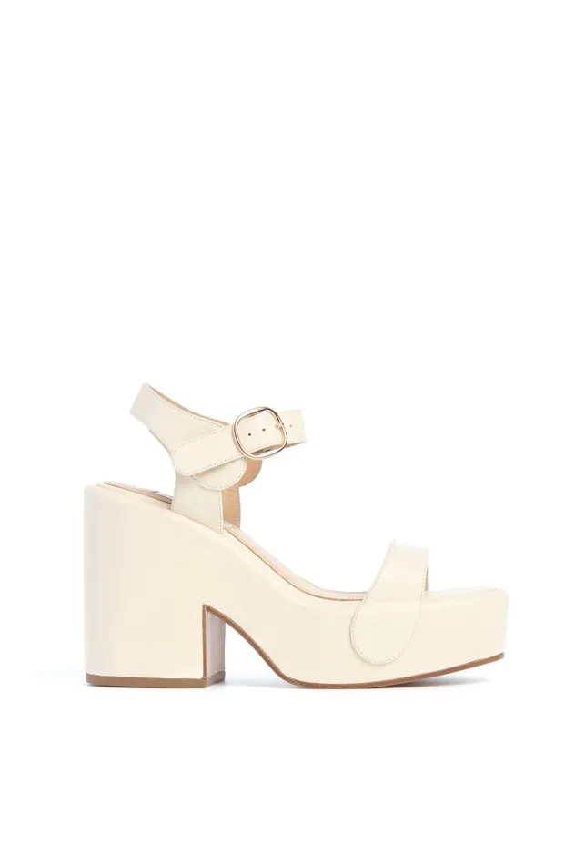 Women Sandals Gabriela Hearst Iris Platform Sandal In Cream Leather