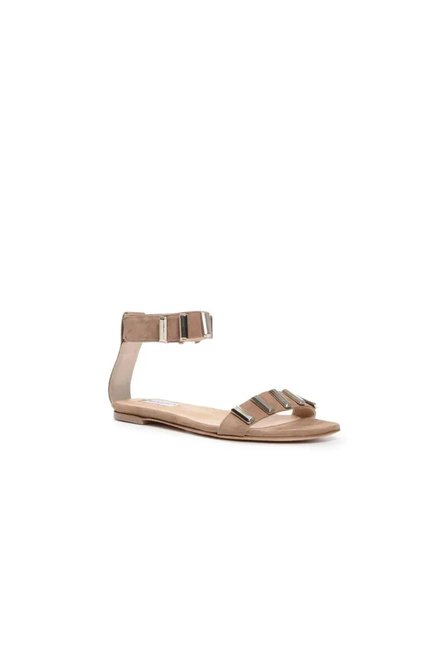 Women Sandals Gabriela Hearst Lana Hardware Flat Sandal Suede