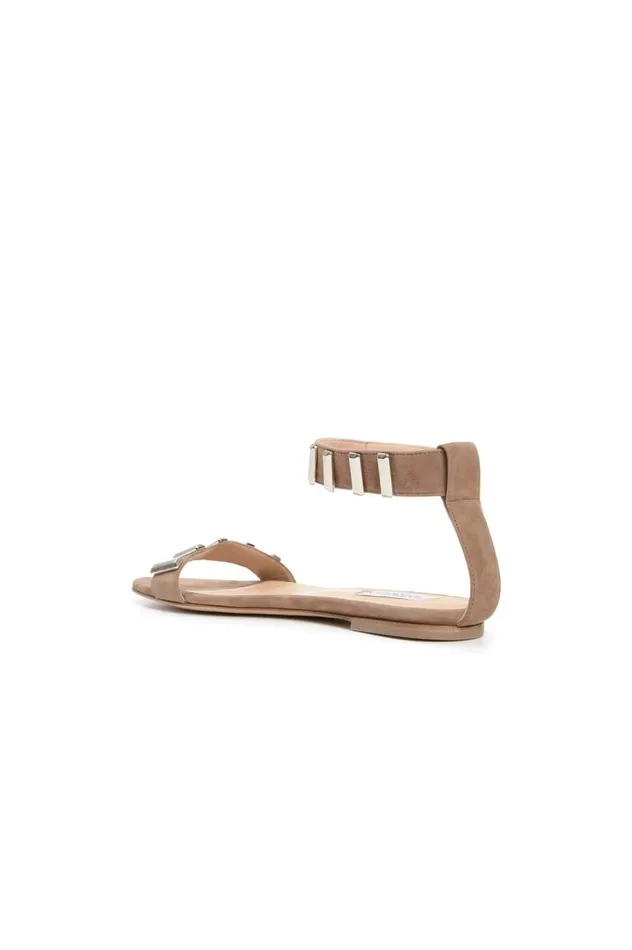 Women Sandals Gabriela Hearst Lana Hardware Flat Sandal Suede
