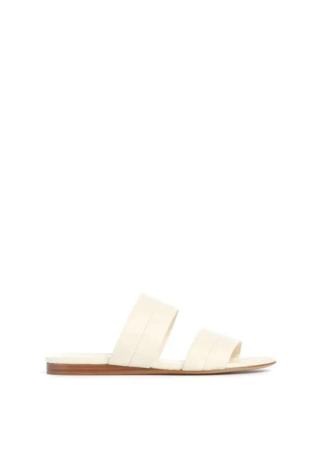 Women Sandals Gabriela Hearst Lora Flat Sandal In Cream Nappa Leather