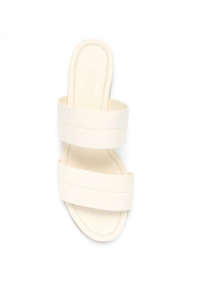 Women Sandals Gabriela Hearst Lora Flat Sandal In Cream Nappa Leather