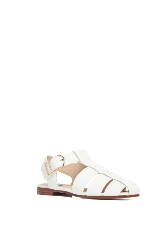 Women Sandals Gabriela Hearst Lynn Sandal In Cream Deerskin Leather