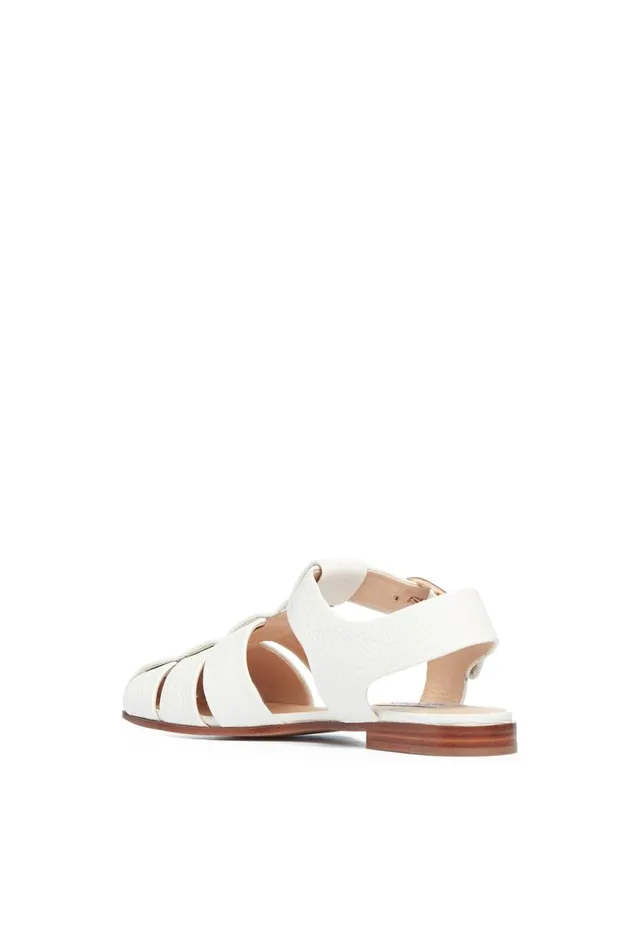Women Sandals Gabriela Hearst Lynn Sandal In Cream Deerskin Leather