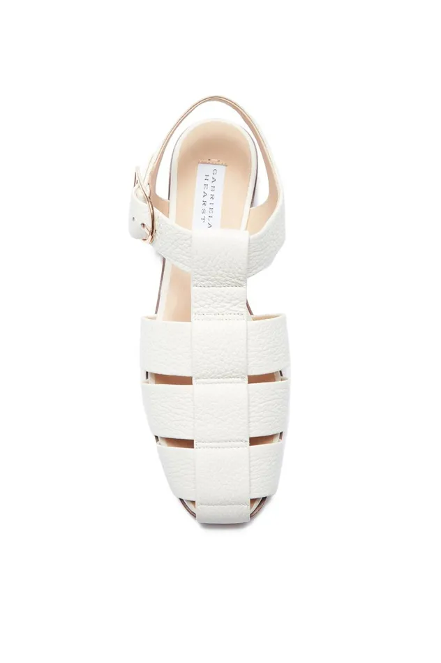 Women Sandals Gabriela Hearst Lynn Sandal In Cream Deerskin Leather