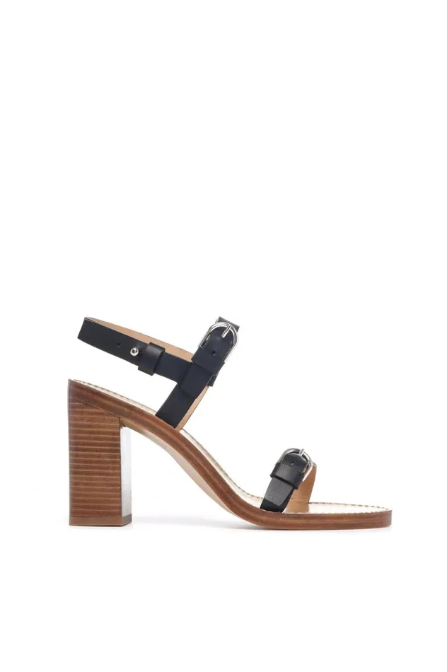 Women Sandals Gabriela Hearst Miraya Strap Sandal In Black Leather