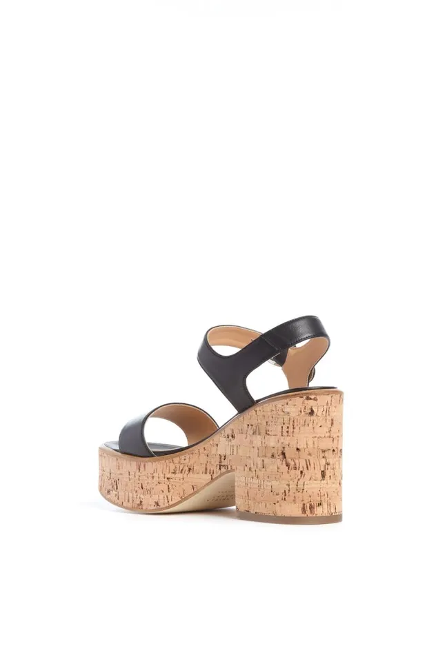 Women Sandals Gabriela Hearst Sardis Platform Sandal In Black Nappa Leather
