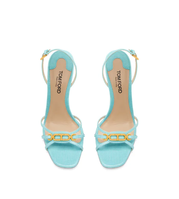 Women Sandals Tom Ford Stamped Lizard Leather Whitney Sandal Women Sandals Tom Ford Stamped Lizard Leather Whitney Sandal