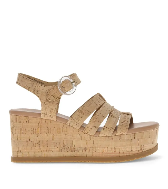 Women Savannah Wedge Sandal Natural Cork Baretraps Wedge Sandals
