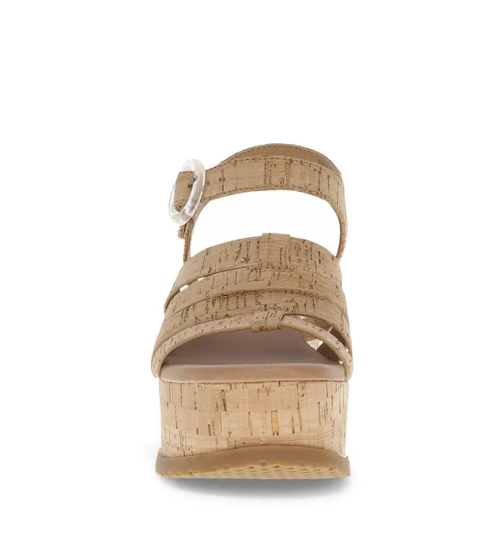Women Savannah Wedge Sandal Natural Cork Baretraps Wedge Sandals