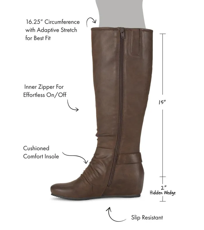 Women Scarlett Tall Boot Brush Brown Baretraps Knee High Boots