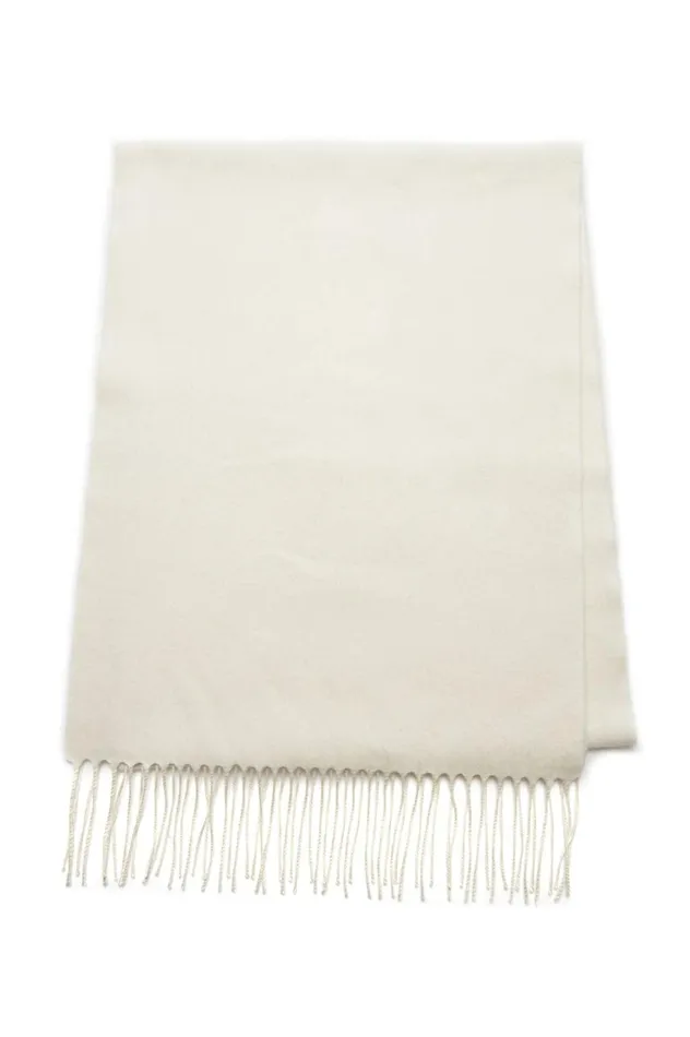 Women Scarves and Gloves Gabriela Hearst Blaine Scarf In Ivory Silk Cashmere