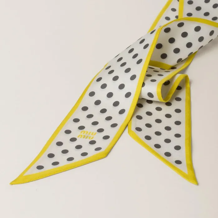 Women Scarves And Socks Miu Miu Printed Twill Scarf Ivorymarble Graycitron Green Women Scarves And Socks Miu Miu Printed Twill Scarf Ivorymarble Graycitron Green